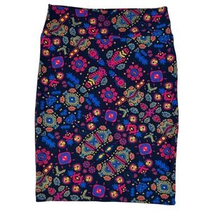 LuLaRoe Vibrant Geometric Print Cassie Skirt XL X-Large